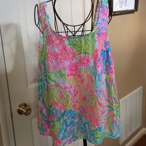 Lilly Pulitzer silk tank size m